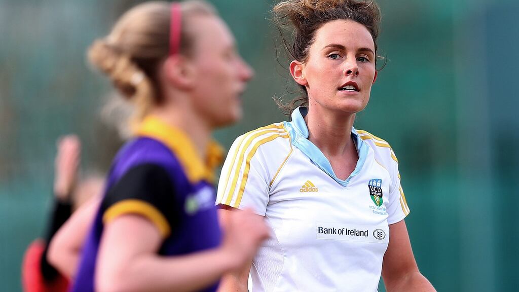 Nikki Evans: marked the occasion of her 150th cap for Ireland with a goal against Belgium in a 4-2 defeat. Photograph: James Crombie/Inpho