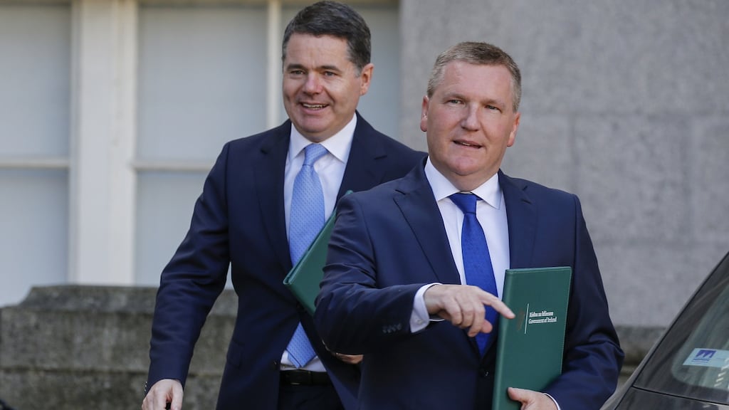 Minister for Finance Paschal Donohoe and Minister for Public Expenditure and Reform Michael McGrath. Photograph: Crispin Rodwell