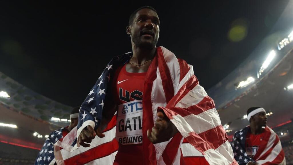 Justin Gatlin hopes that he has redeemed himself in the eyes of fans after the IAAF World Championships in Beijing. Photo: Greg Baker/Getty Images
