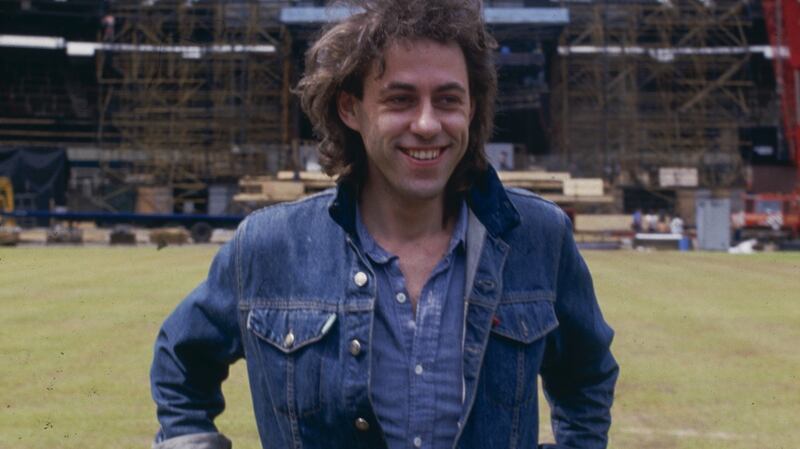 Irish singer and Live Aid organiser Bob Geldof at Wembley Stadium, London, during preparations for the Live Aid concert, 10th July 1985. (Photo by Dave Hogan/Hulton Archive/Getty Images)