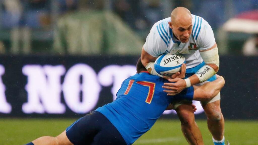 Italy captain Sergio Parisse is a doubt for their concluding Six Nations game against Wales. Photograph: Andrew Boyers/Reuters.