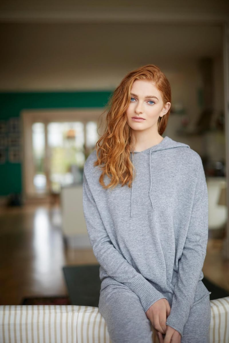 Cashmere mix hoodie (€79) and cashmere mix pants (€69)