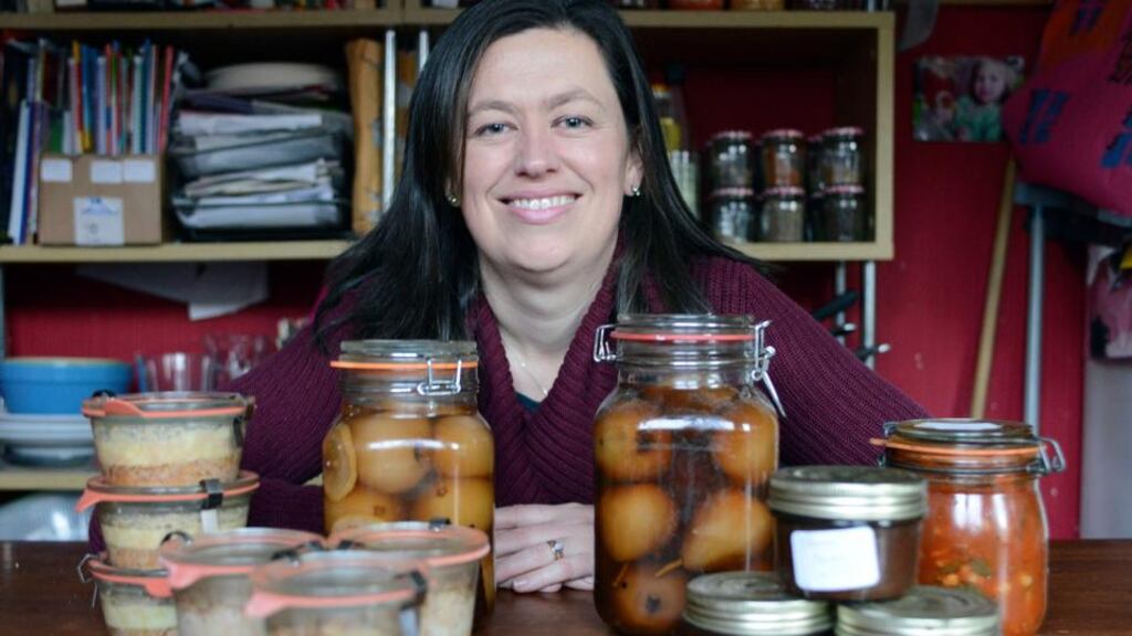 Cliona Brophy, who preserves her own fruit and vegetables, at home in Clondalkin. Photograph: Dave Meehan