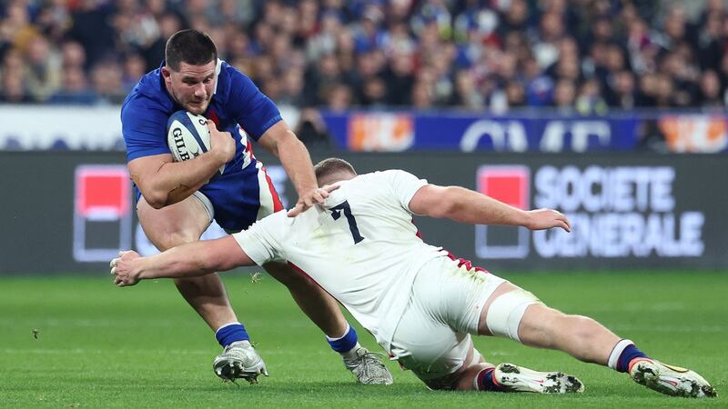 French hooker Julien Marchand in action against England last weekend at the Stade de France. Photograph: Getty Images