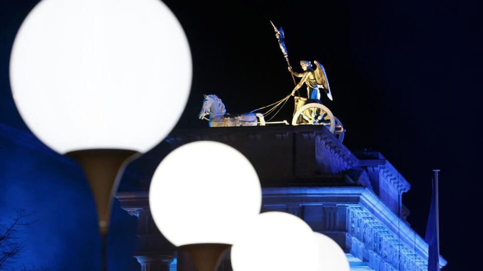 A view of the Brandenburg Gate. Photograph: Fabrizio Bensch/Reuters