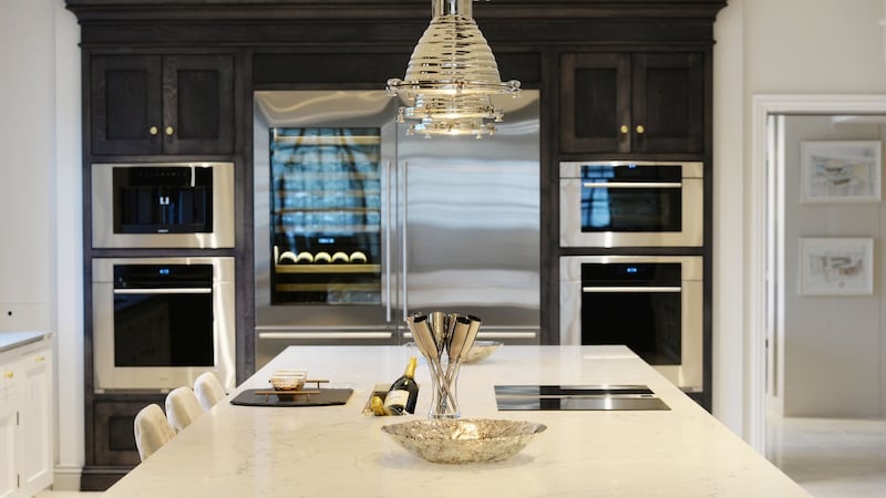Display kitchen at the Andrew Ryan showroom. Photograph: Alan Betson