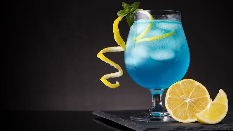 Blue lagoon cocktail with blue curacao liqueur. Photograph: iStock