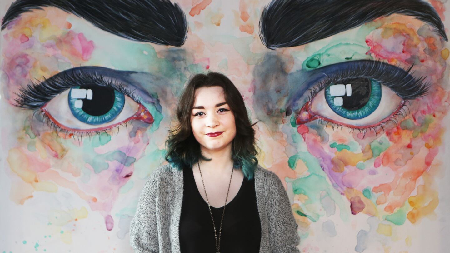 Aisling McNally, an NCAD student and member of the Rarekind crew who worked on The Brickhouse. Photograph: Leon Farrell/Photocall Ireland