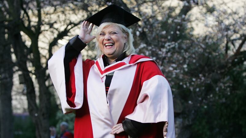 Christina Noble held at knife point while thief ‘desecrated’ home