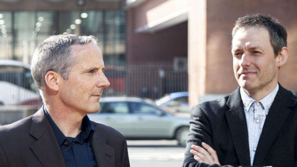 Exploring Ireland’s postcolonial archictural identity: architect John McLaughlin and academic Gary Boyd. Photograph: Alice Clancy