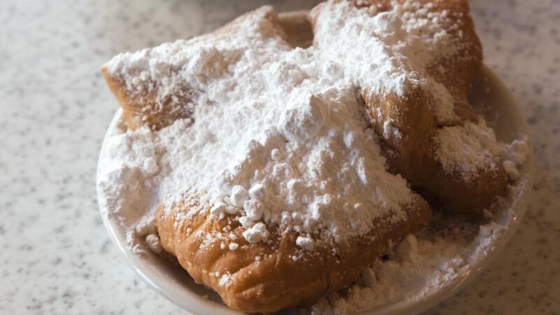 Sugary beignets at Cafe Du Monde in the French Quarter, New Orleans
