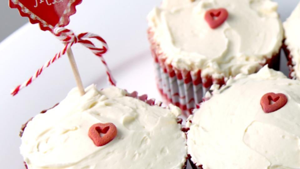 Aoife Ryan’s red velvet cupcakes with Swiss meringue buttercream icing