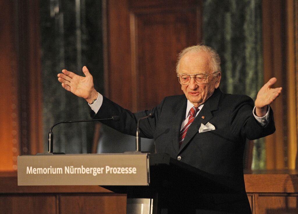 Benjamin B Ferencz, Romanian-born US lawyer and chief prosecutor of the Nuremberg war crimes trials, pictured in 2010. Photograph: AP