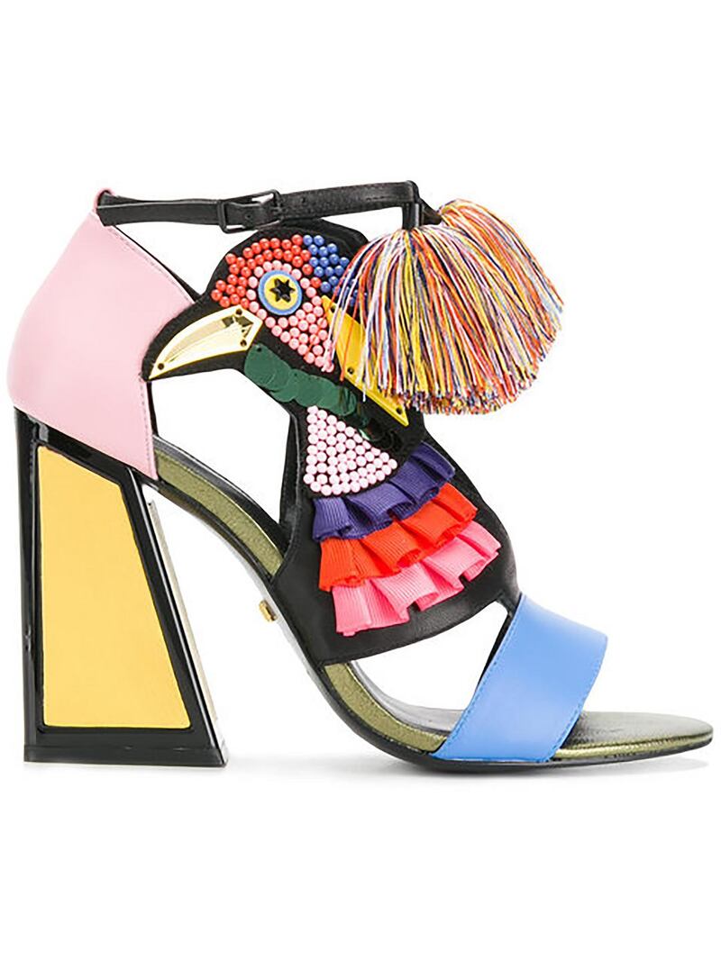 Aya - flouncy colourful sandals by Kat Maconie £343 (€392), farfetch.com