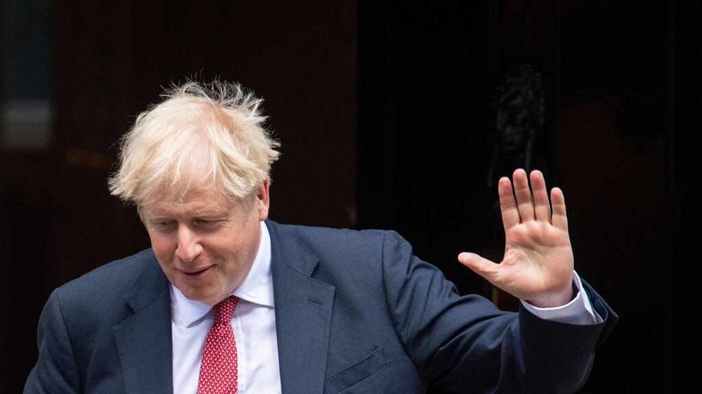 Boris Johnson: “I know it’s been tough. I’ve got to warn you it’s about to get tougher. The waters are about to get choppier. But we are going to deal with it.” Photograph: Dominic Lipinski/PA