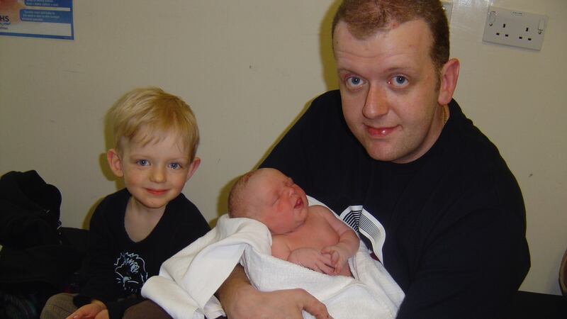 Alex, Olivia and their father Martin shortly before he died of a heart attack