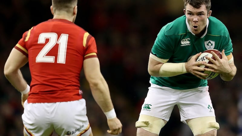 Ireland’s Peter O’Mahony in the Six Nations championship clash at Principality Stadium in Cardiff in March 2017. Photograph: Dan Sheridan