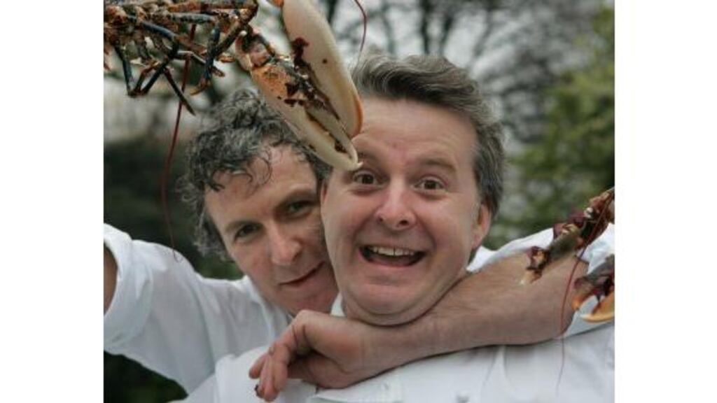 Michelin-star chefs Kevin Thornton (left) and Ross Lewis at the
launch of the Taste of Dublin food and drink festival programme.
The festival takes place in the Iveagh Gardens in Dublin from June
14th to 17th.