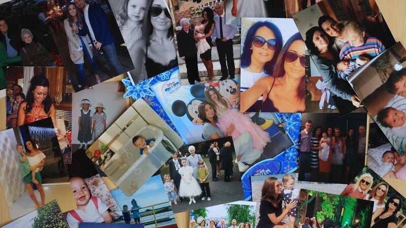 A collage of family photographs of Nadine Lott and family members. Photograph: Nick Bradshaw