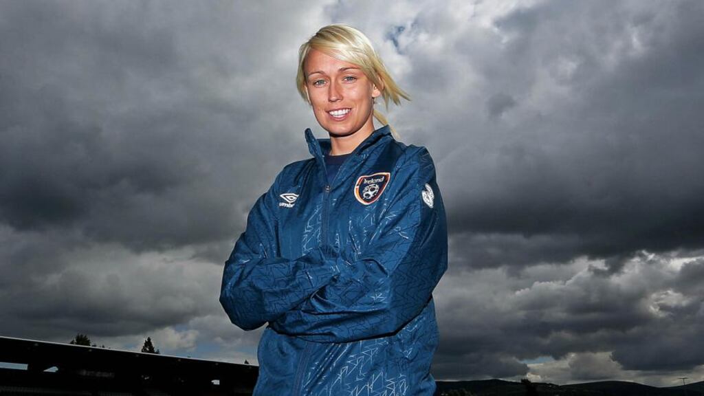 Stephanie Roche’s 92nd-minute winner secured the Republic of Ireland a valuable three points in Slovakia to keep them in contention for a World Cup play-off spot.Photograph: Donall Farmer/Inpho