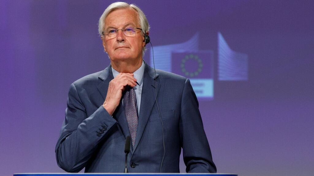 EU chief Brexit negotiator Michel Barnier in Brussels. An EU official said Mr Barnier was concerned about the prospect of not reaching agreement ahead of June extension deadline. Photograph: Olivier Matthys/Pool/AFP via Getty Images