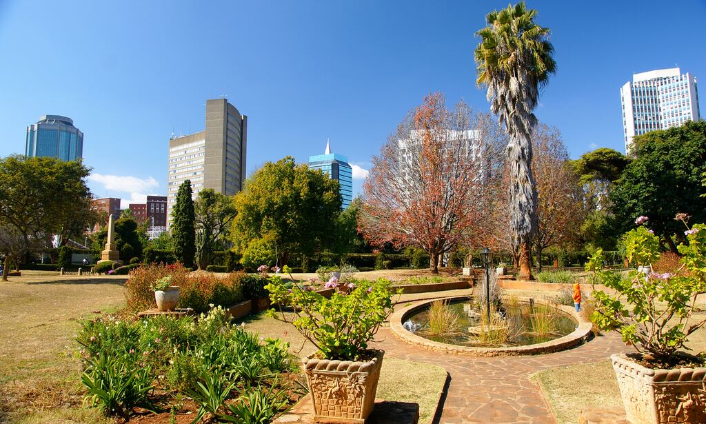 Harare Central Park, Harare, Zimbabwe. Sheron Buzuzi, Zimbabwean-born, was previously unable to return home for her husband’s funeral. File photograph: iStock