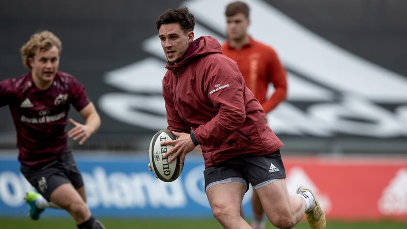 Joey Carbery retains the number 10 jersey for Munster against Leinster. Photograph: Morgan Treacy/Inpho