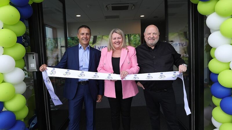 At the official opening of the new Lyreco premises in Ireland are Michael Walby, Lyreco Ireland’s country head of sales; Audrey Sherry, national account manager and longest serving member of the Lyreco team in Ireland; and Michael Milward, managing director of Lyreco UK and Ireland