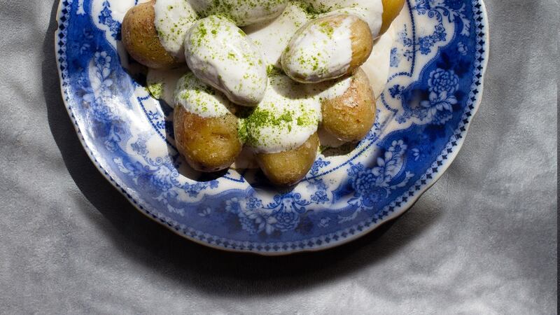 Smoked eel mouse with potatoes and buttermilk Photograph: Anita Murphy