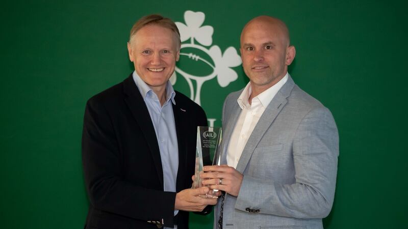 Adrian Flavin was named the AIL Coach of the Year after guiding MU Barnhall to 18 wins out of 18 this year.