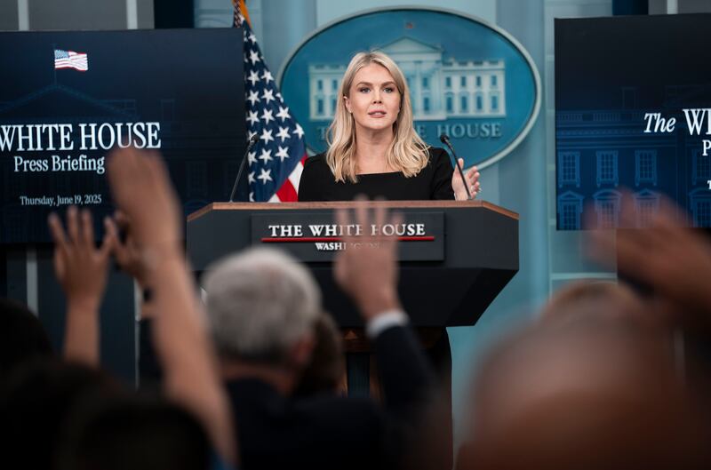 White House press secretary Karoline Leavitt said she was not aware of plans by Donald Trump to commemorate Juneteenth. Photograph: Doug Mills/The New York Times