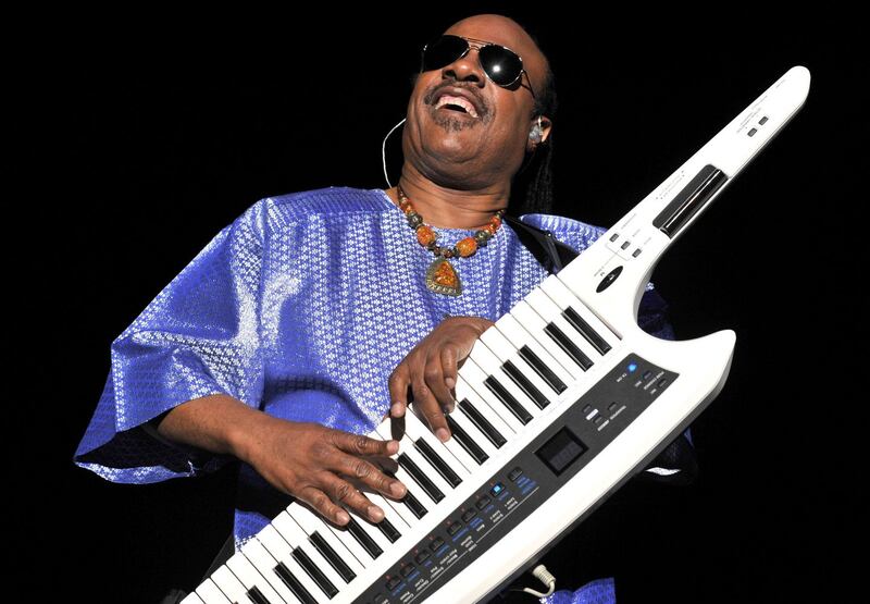Stevie Wonder on stage at the then 02 venue in Dublin in June 2010. Photograph: Kenneth O’Halloran/The Irish Times