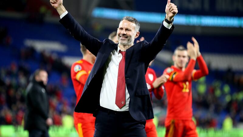 Ryan Giggs’s Wales avoided the Euro 2020 play-offs with a final round win over Hungary. Photograph:  Nick Potts/PA