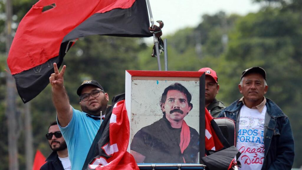 Support for Daniel Ortega is often framed in mystical terms, locating him above the fray of everyday life.   Photograph:  INTI OCON/AFP/Getty Images