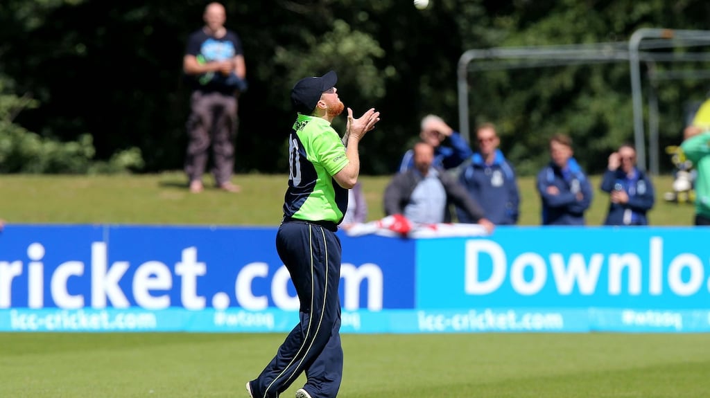 Stuart Poynter in action against Hong Kong in an ICC World Twenty20 qualifier in 2015. Photograph: Donall Famer/Inpho