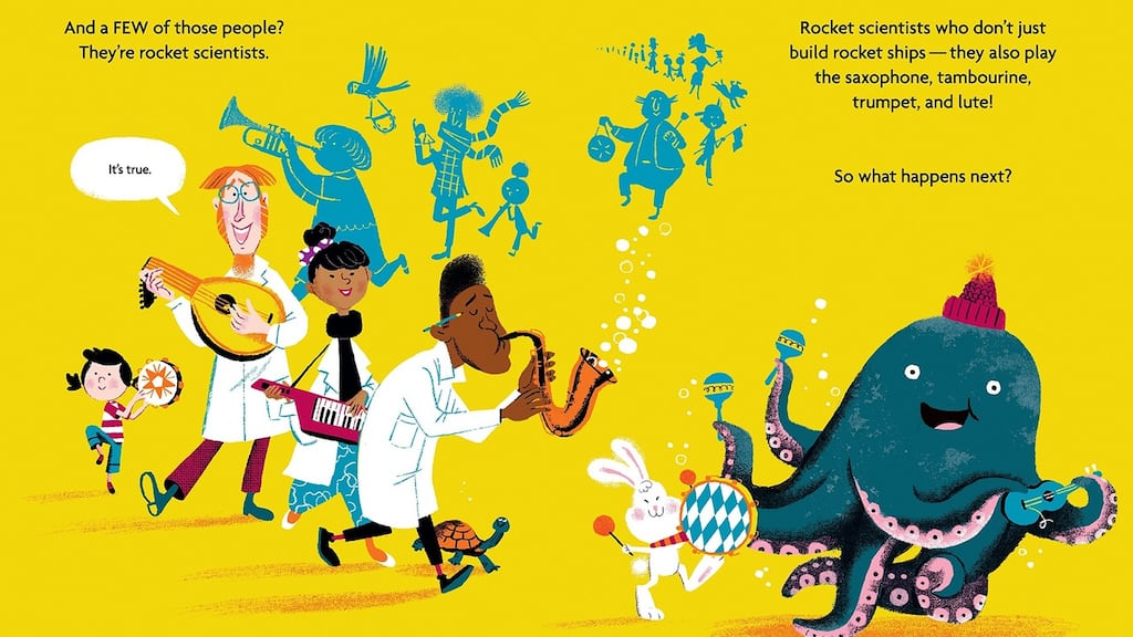 Also An Octopus: readers are taken through the process of creating a story – beginning with nothing, and then a character – a girl or maybe even the ukulele-playing octopus that “needs to want something”