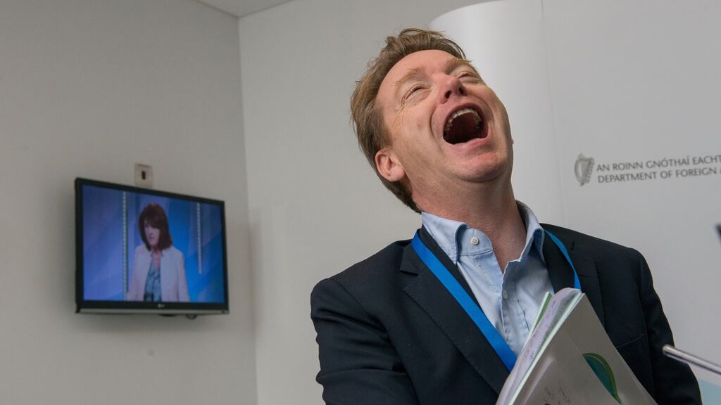Economist and broadcaster David McWilliams at the forum in Dublin Castle. Photograph: Brenda Fitzsimons/The Irish Times