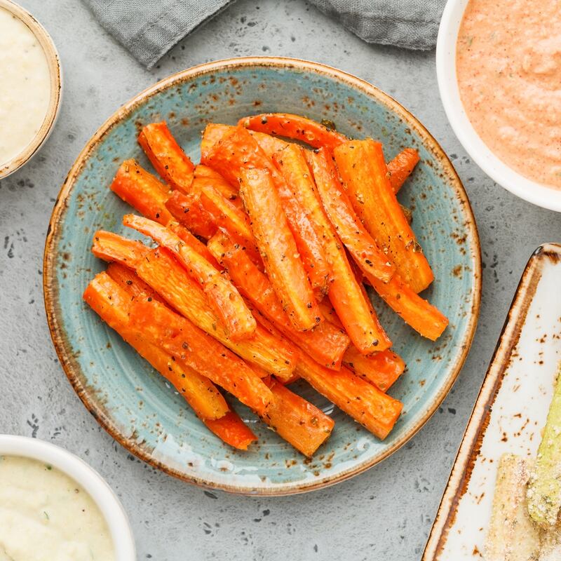 Roasted carrot batons can be added to salads, turned into hummus or chopped for a frittata. Photograph: iStock/Getty
