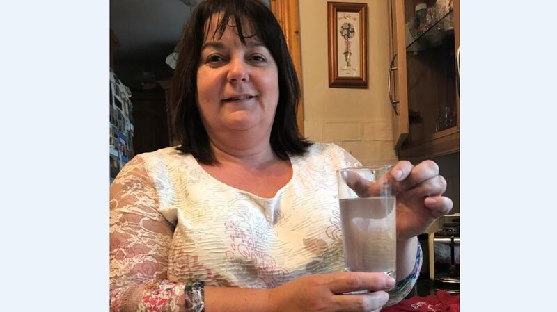 Sharon Gannon, with a glass of tap water at her home in Cloonfad, Co Roscommon.