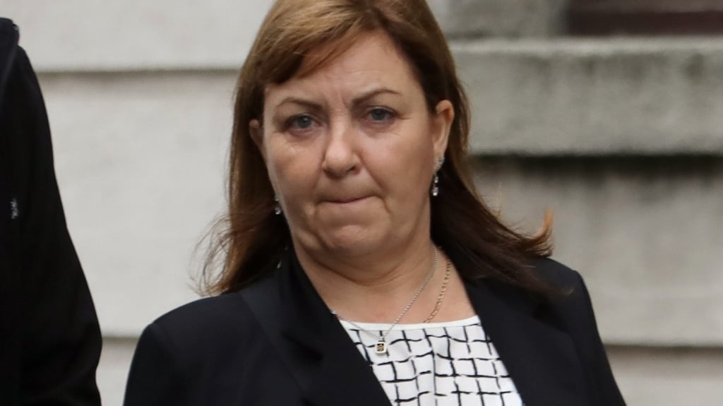 Ann White, Clonmel, Co Tipperary, pictured leaving the Four Courts after the opening day of her High Court action for damages. Photograph: Collins Courts