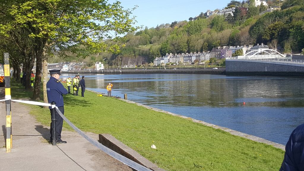 Volunteer divers from Mallow Search and Rescue Unit located a vehicle in several metres of water just upstream of the Lee Rowing Club near Páirc Uí Chaoimh in Cork. Photograph: Barry Roche
