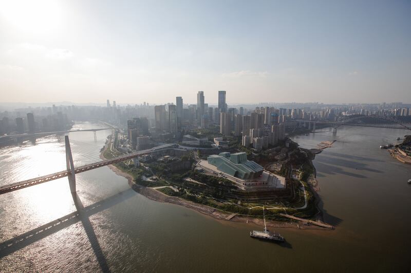 Chongqing's cityscape: In 1937, nationalist leader Chiang Kai-shek moved the capital of the Republic of China to Chongqing in the southwestern province of Sichuan. Photograph: Wu Hao/EPA