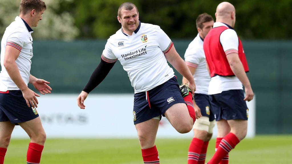 Jack McGrath during British & Irish Lions training at Carton House on Monday. Photograph: Inpho