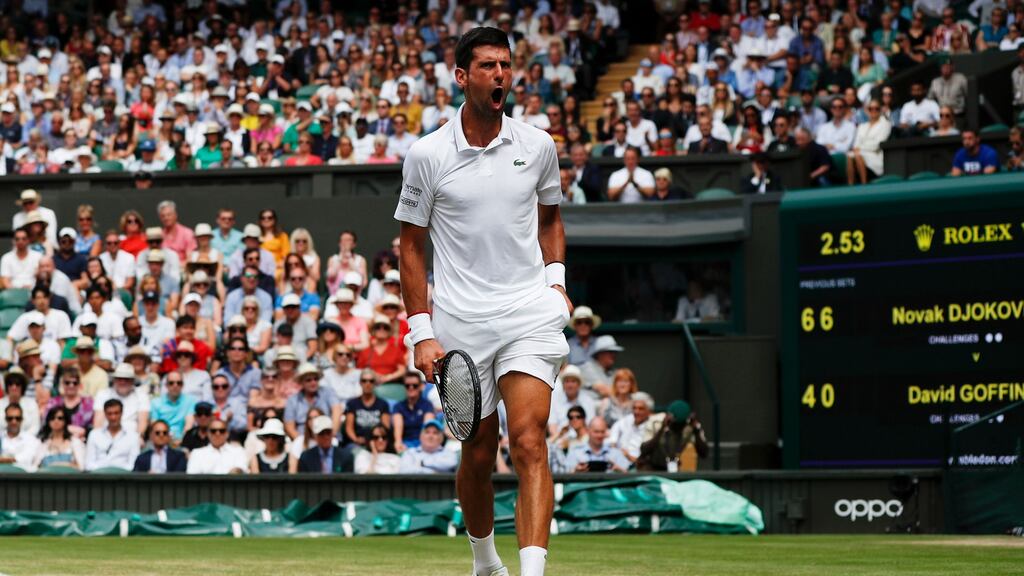 Arena Events supplies temporary facilities for major sporting occasions, such as the Wimbledon tennis championships. Photograph: Adrian Dennis/AFP via Getty Images
