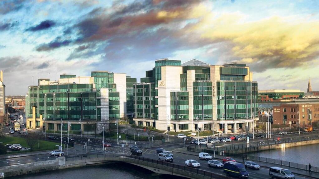 ‘If we are to attract skilled workers we must enhance Ireland’s status as a great place to live. This means having well-functioning cities with good physical and virtual infrastructure, affordable and available office and residential accommodation and a good quality of life. Affordable health care and access to schools are essential elements. We must be cost competitive.’ Above, the IFSC and Dublin Port. Photograph: Bryan O’Brien / THE IRISH TIMES