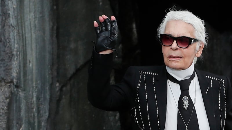 Karl Lagerfeld on the catwalk in 2017. Photograph: Ian Langsdon/EPA