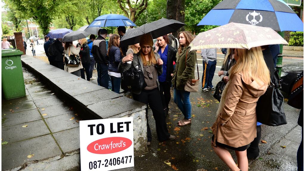 Surge into the rental market means the vacancy rate across Ireland is now just 1.31%, or 1.41% in Dublin. Photograph: Bryan O’Brien