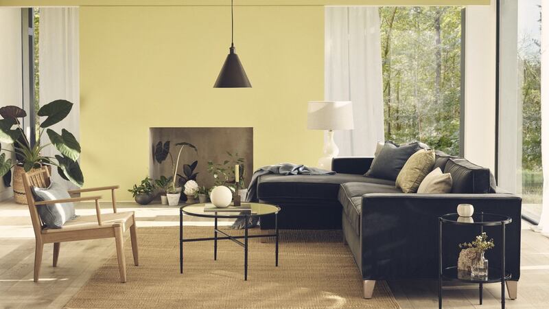 Neptune’s quince yellow emulsion and Shoreditch sofa, from €5,260. Neptune.com