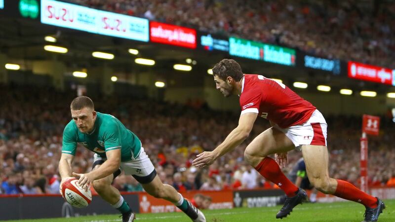 Andrew Conway is one of the form choices in Joe Schmidt’s 31-man Ireland squad. Photograph: James Crombie/Inpho
