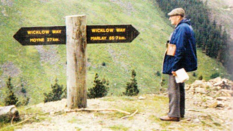On the Wicklow Way, an image from JB Malone: The Life and Times of a Walking Pioneer and an Explorer of the Nearby by Michael Fewer